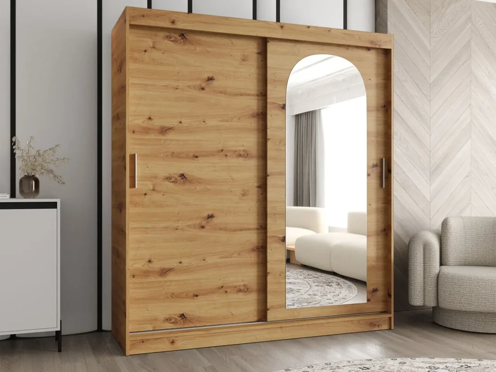 Šatníková skriňa Kreloin 180, zásuvka: áno, Farby: dub artisan