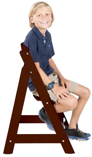 roba Detská drevená vysoká jedálenská stolička Sit Up (hnedá/flex) (100306933)