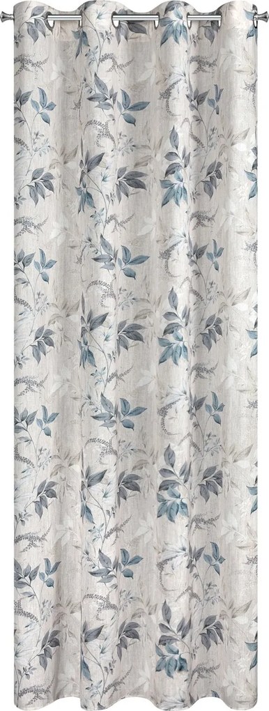 ZÁVES NA KRÚŽKOCH NICOLA 140X250 CM LISTY