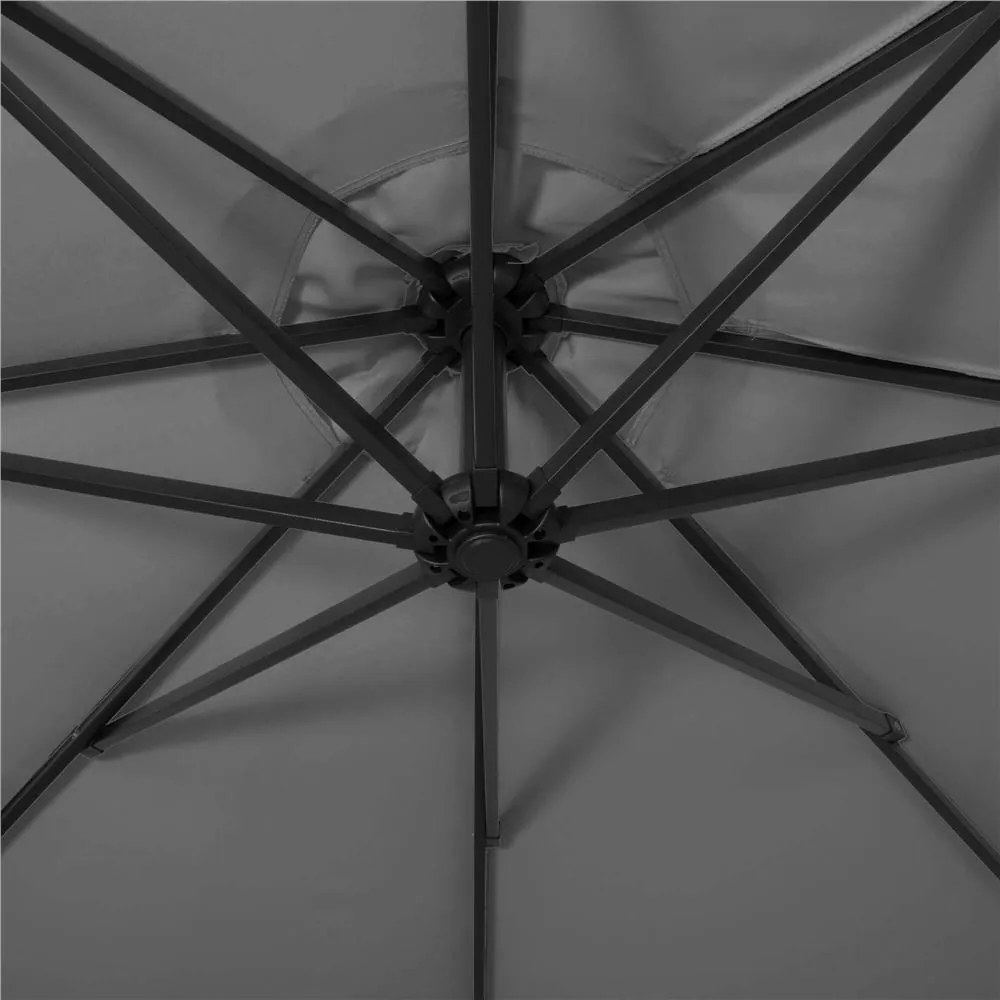 Záhradný slnečník 3m LED SPRINGOS GU0046 - sivý