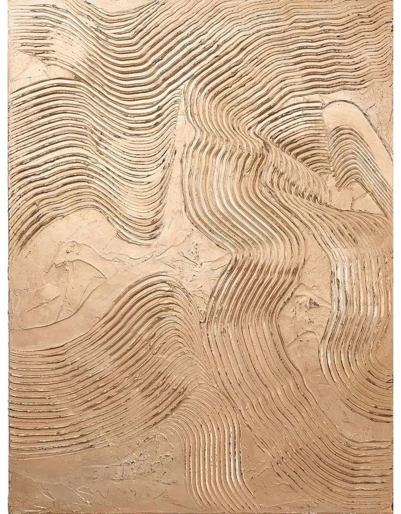 Ručne maľovaný obraz 88x118 cm Metallic Brown – Malerifabrikken