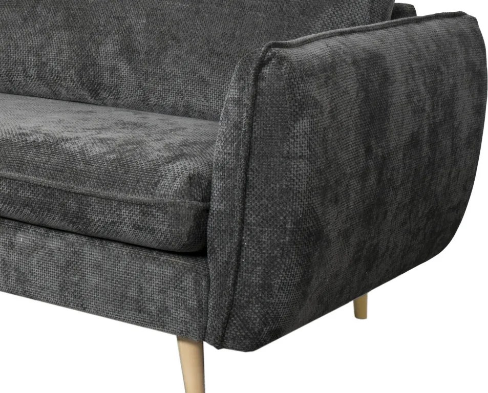 Rohová sedačka Salma, grafitová tkanina, univerzálna pravá/ľavá