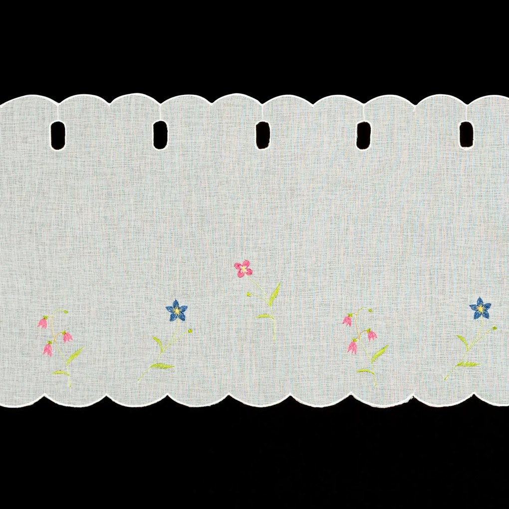 KRÁTKA ZÁCLONA NA PÚTKACH MARIKA 150X40 CM KVETY