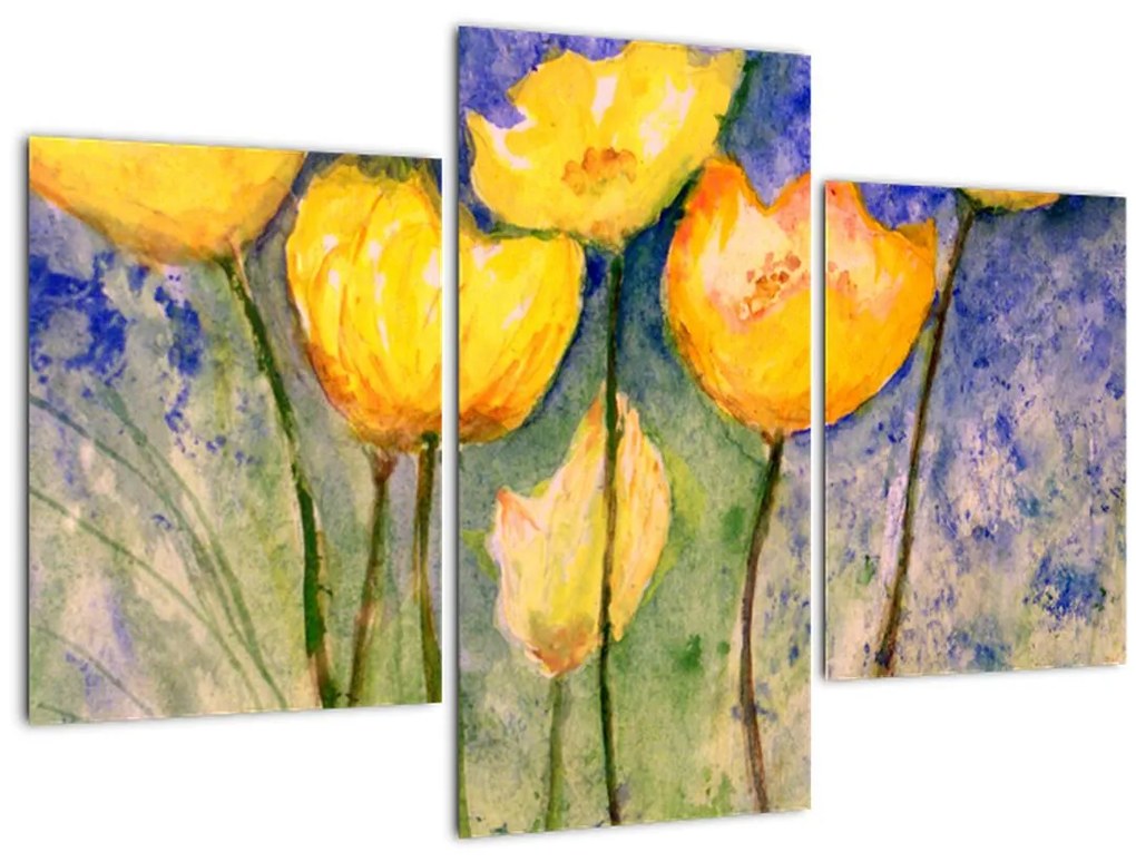 Obraz - Žlté tulipány (90x60 cm)