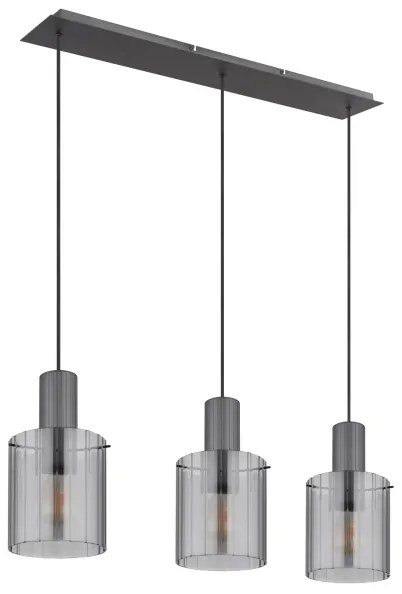 Globo 15904-3H - Luster na lanku TULIVAR 3xE27/40W/230V šedá