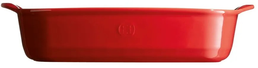 Červená keramická zapekacia misa Emile Henry Ultime, 30 × 19 cm