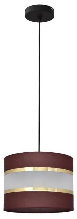 Luster na lanku HELEN 1xE27/15W/230V pr. 20 cm hnedá/čierna/zlatá