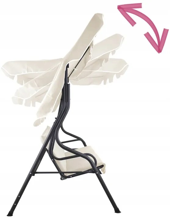 Záhradná hojdačka DOLLI 170 cm tmavo béžová