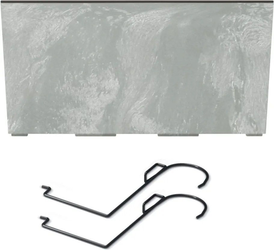 Plastový balkónový kvetináč DUC400EW 39,5 cm - sivý betón