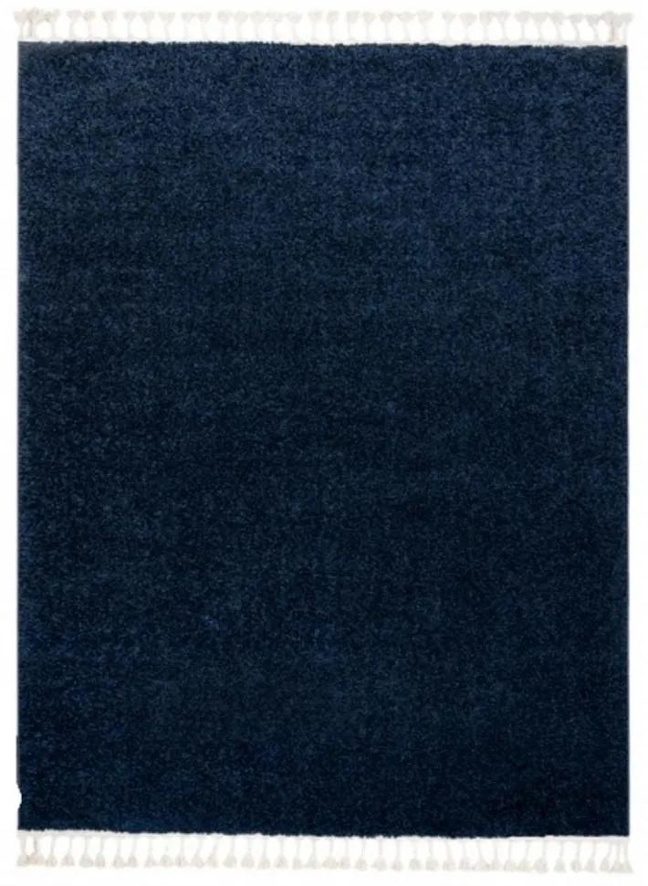 Kusový koberec Shaggy Berta tmavo modrý 120x170cm