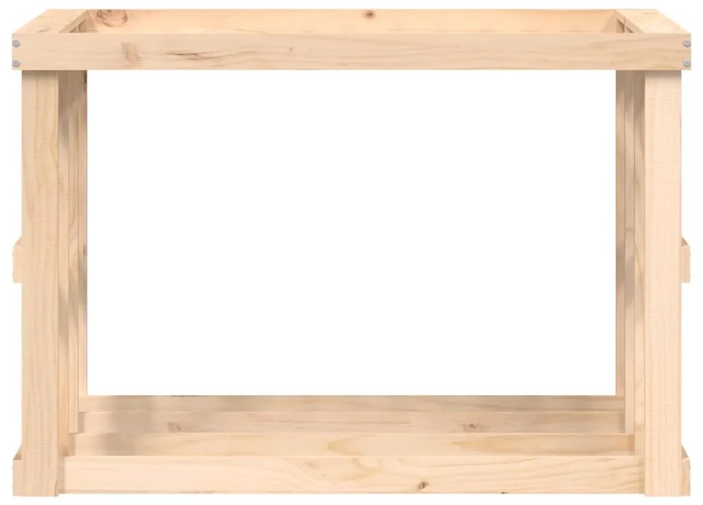 Vonkajší držiak na polená 108x52x74 cm masívna borovica