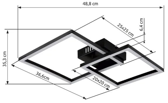Globo 672842 - LED Stropné svietidlo TYLER LED/20W/230V