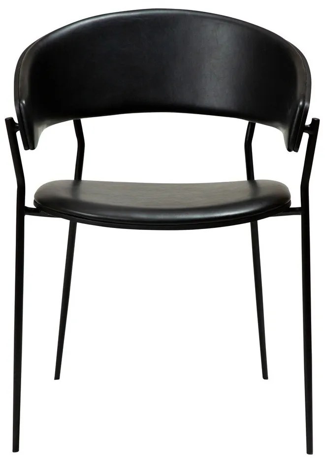 Matne čierne jedálenské kreslo s podrúčkami Crib – DAN-FORM Denmark