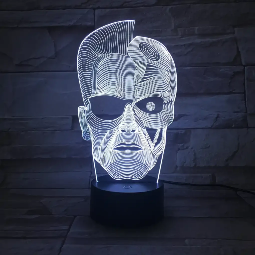 3Dmix 3DL-DRGB006 – 3D LED nočná lampa - Terminátor (Dual RGB)
