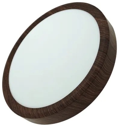 LED stropné svietidlo LED/18W/230V s prepínateľnou teplotou svetla 3000/4000/6500K, priemer 23 cm, hnedé
