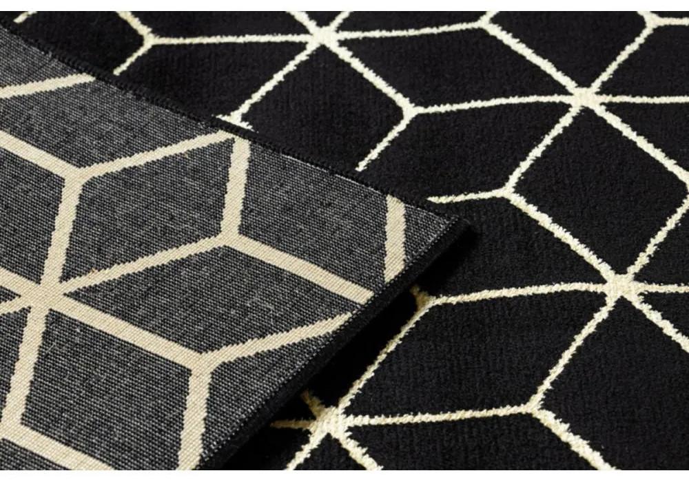 Kusový koberec Jón čierny atyp 60x200cm