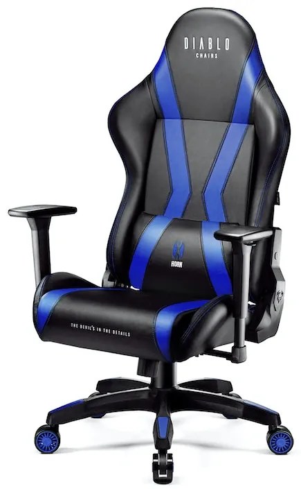 Herné kreslo Diablo X-Horn 2.0 Normal Size: Čierno-modré Diablochairs