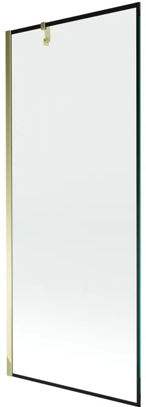 Mexen Next vaňová zástena jednokrídlová 80 x 150 cm, Čierny vzor, Zlatá - 895-080-000-00-70-50
