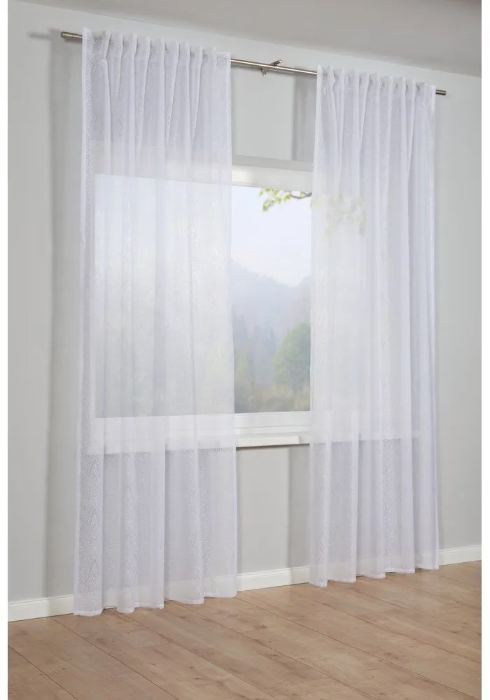 Biela záclona 245x140 cm Grafik - Gardinia