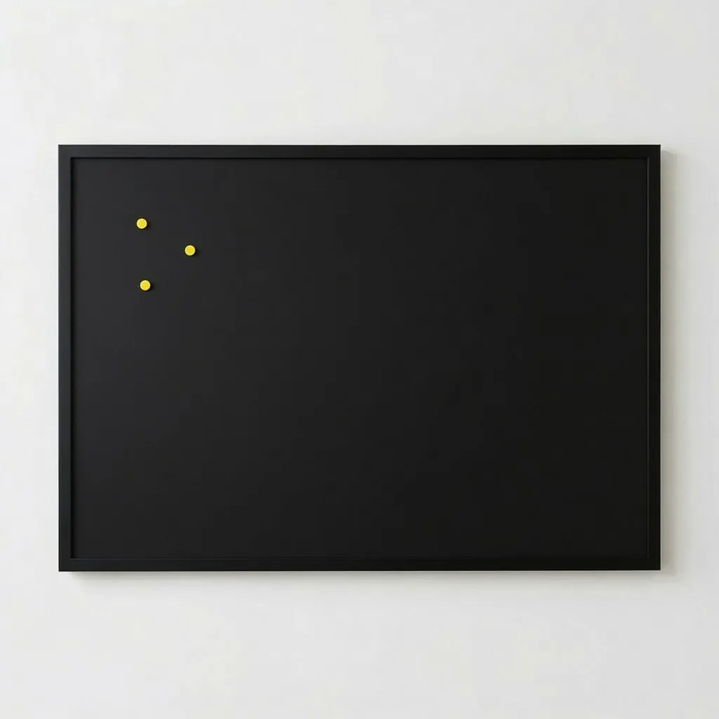 Toptabule.sk Čierna kriedová tabuľa v čiernom drevenom ráme COLOR 40x30 cm