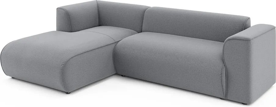 Svetlosivá rohová pohovka (ľavý roh/s leňoškou) Merid – Ropez