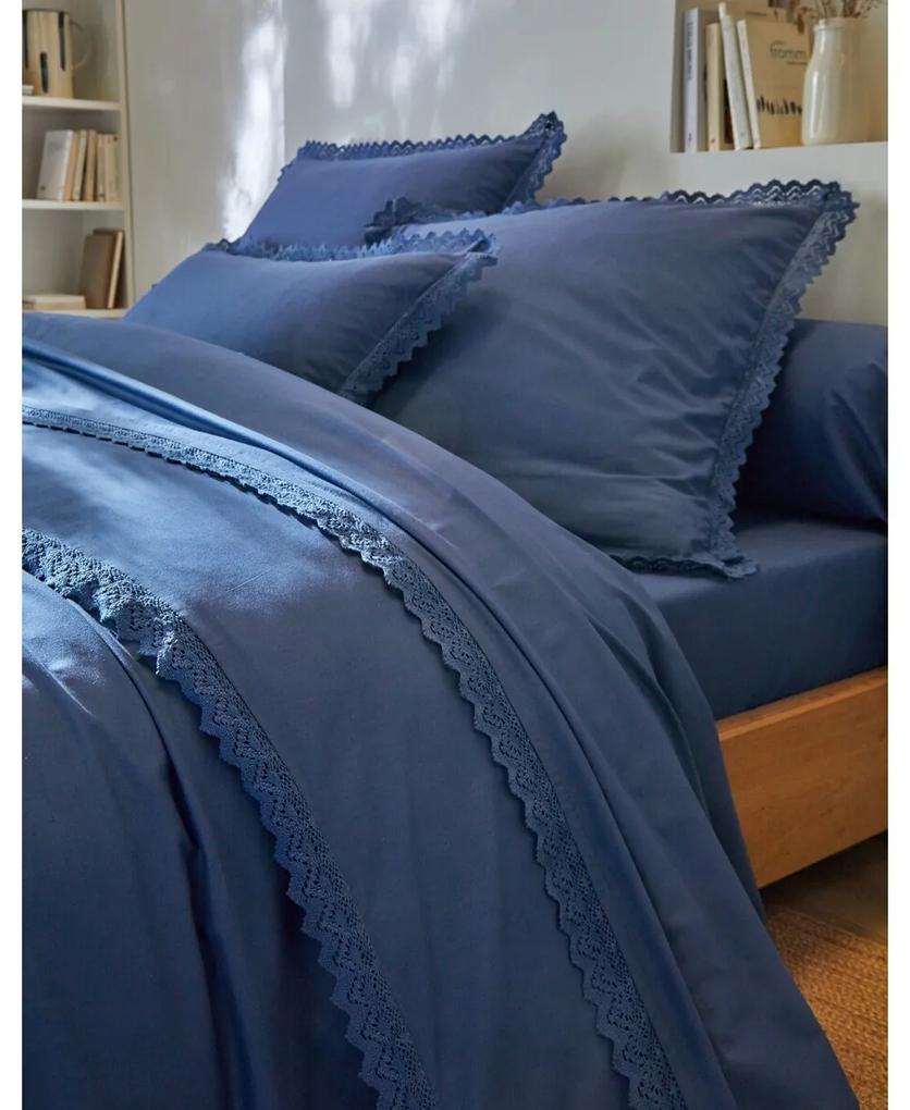 Jednofarebná posteľná bielizeň z čipky a bavlny