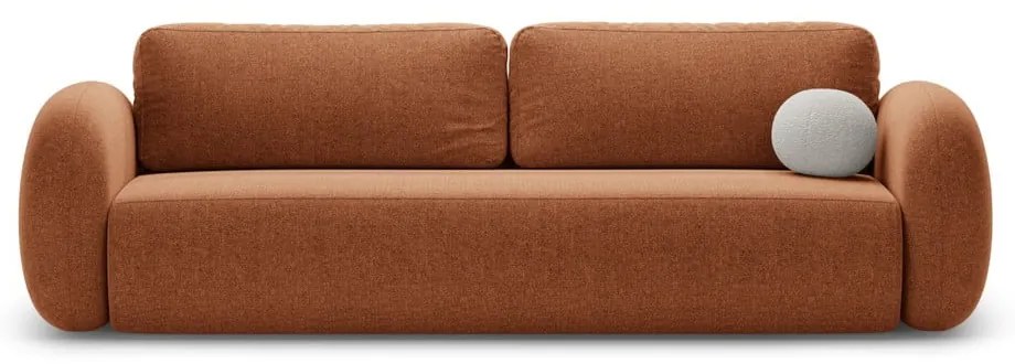 Ženilková rozkladacia/s úložným priestorom pohovka v tehlovej farbe 262 cm Tonale – Cosmopolitan Design