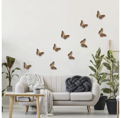 Nástenná 3D dekorácia Crearreda 10 ks v baleniu motýle 17 x 34 cm