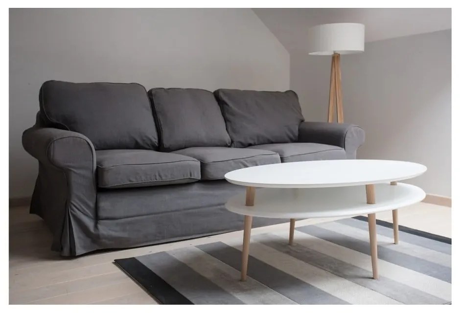 Grafitovosivý konferenčný stolík Ragaba OVO