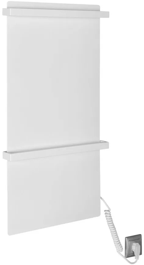 Sapho Sapho, ELMIS elektrický sušiak uterákov 400x800 mm, 120 W, hliník, biela mat, EB420