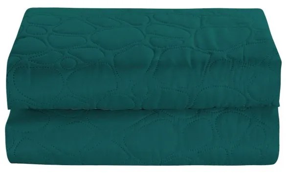 Tyrkysový prehoz na posteľ so vzorom STONE Rozmer: 200 x 220 cm
