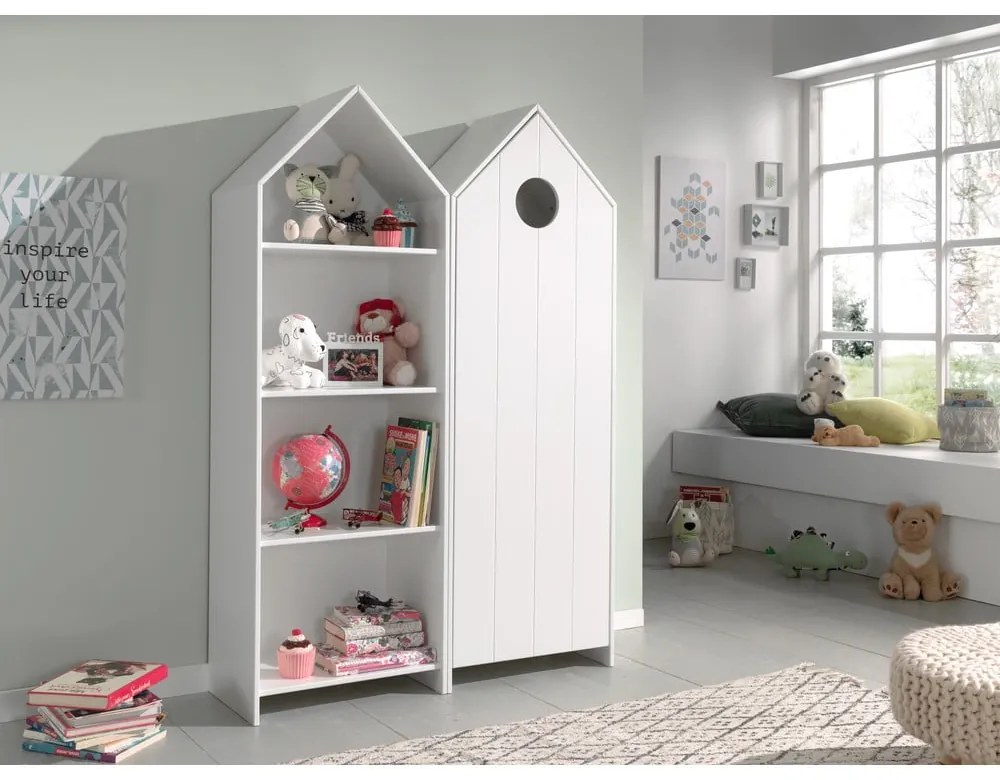 Biela otvorená detská šatníková skriňa 115x171,5 cm CASAMI – Vipack