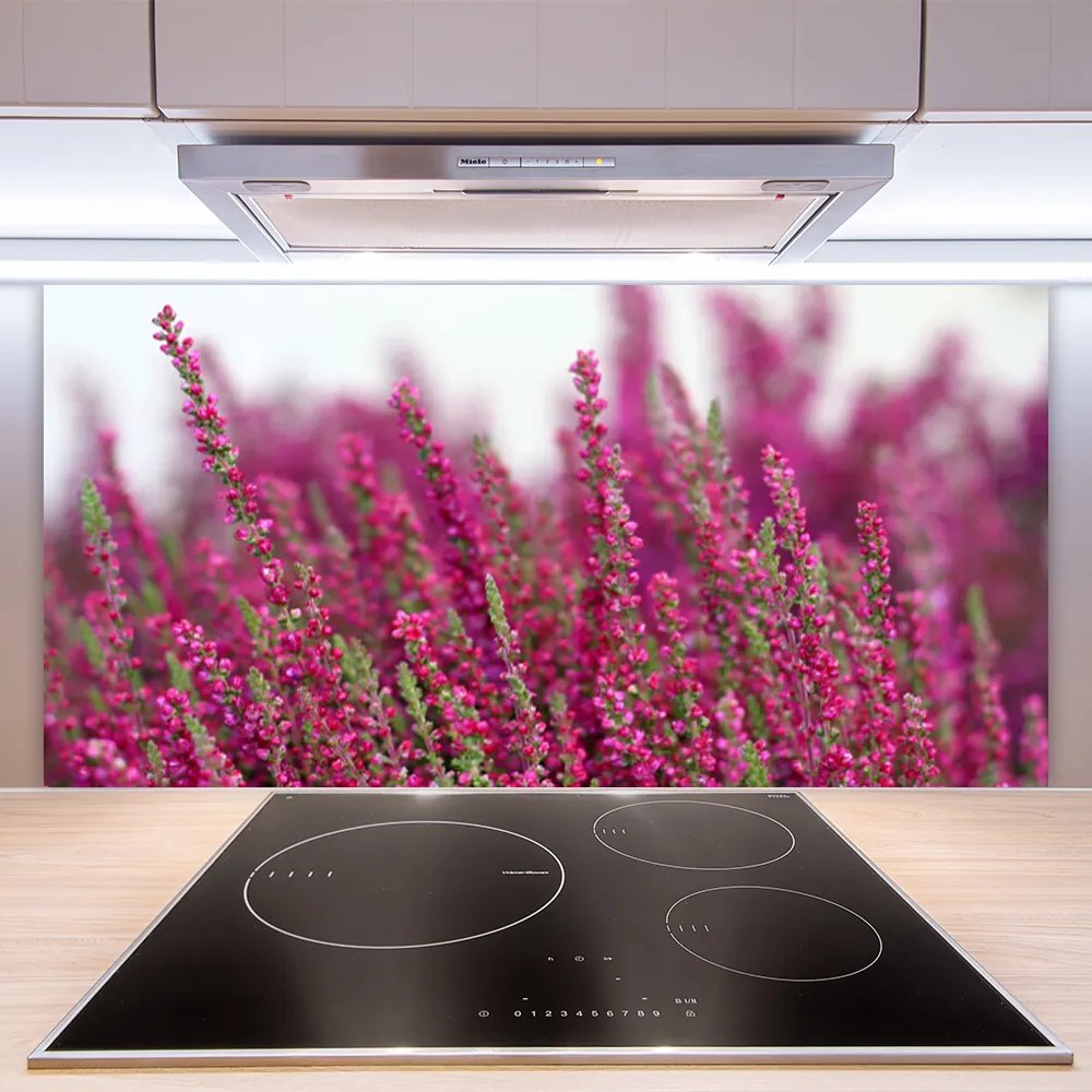 Sklenený obklad Do kuchyne Kvety lúka príroda 125x50 cm
