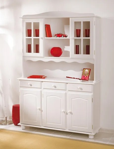 Široká vitrína In-Siena, bielena borovica