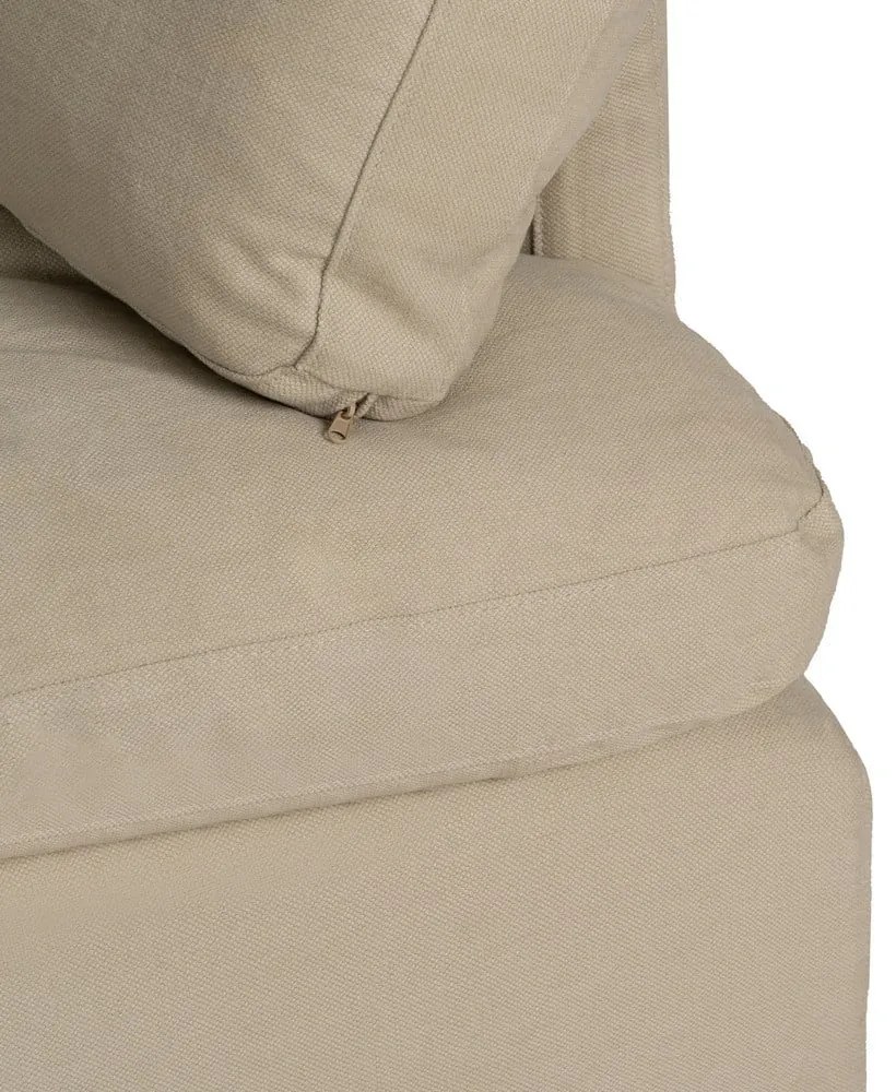 Béžová ľanová pohovka 180 cm – Ixia