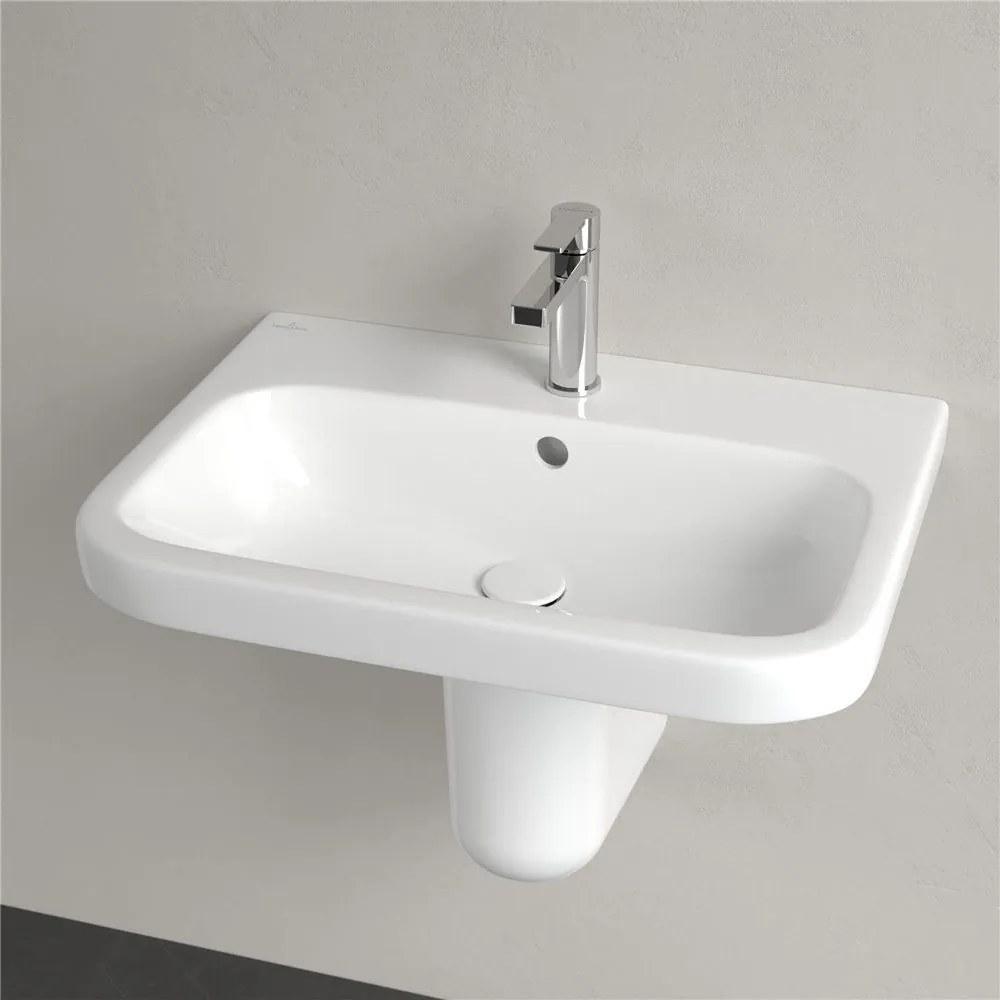 VILLEROY & BOCH Architectura závesné umývadlo s otvorom, s prepadom, 650 x 470 mm, biela alpská, s povrchom CeramicPlus, 418865R1