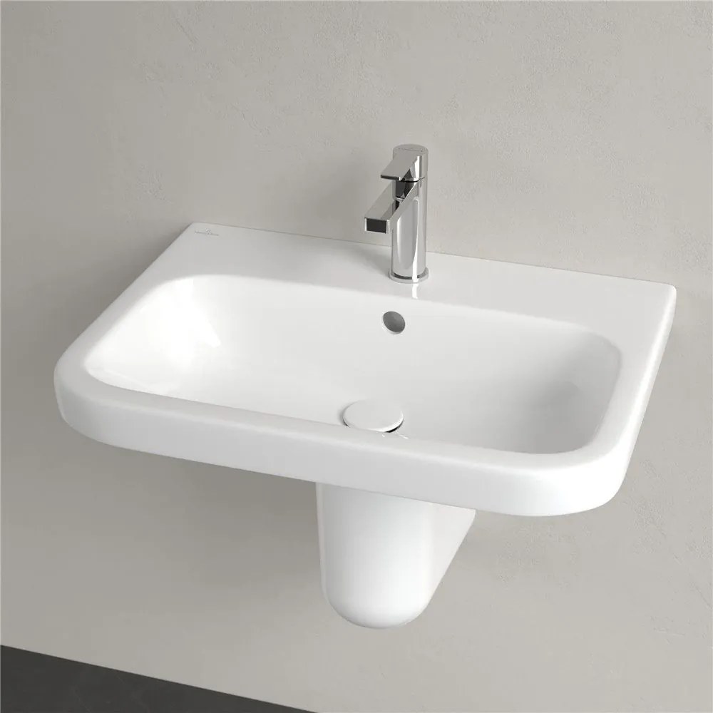 VILLEROY &amp; BOCH Architectura závesné umývadlo s otvorom, s prepadom, 650 x 470 mm, biela alpská, s povrchom CeramicPlus, 418865R1