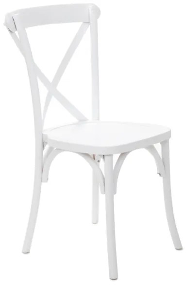 Jedálenská stolička DREV biela 875736