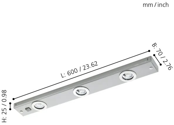 Eglo 93707 - LED bodové svietidlo KOB 3xLED/2,3W/230V