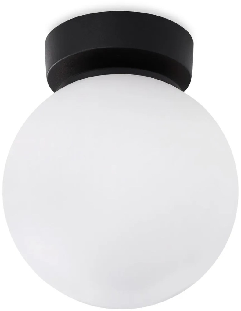 Stropné svietidlo Florence, 1x biele sklenené tienidlo, b