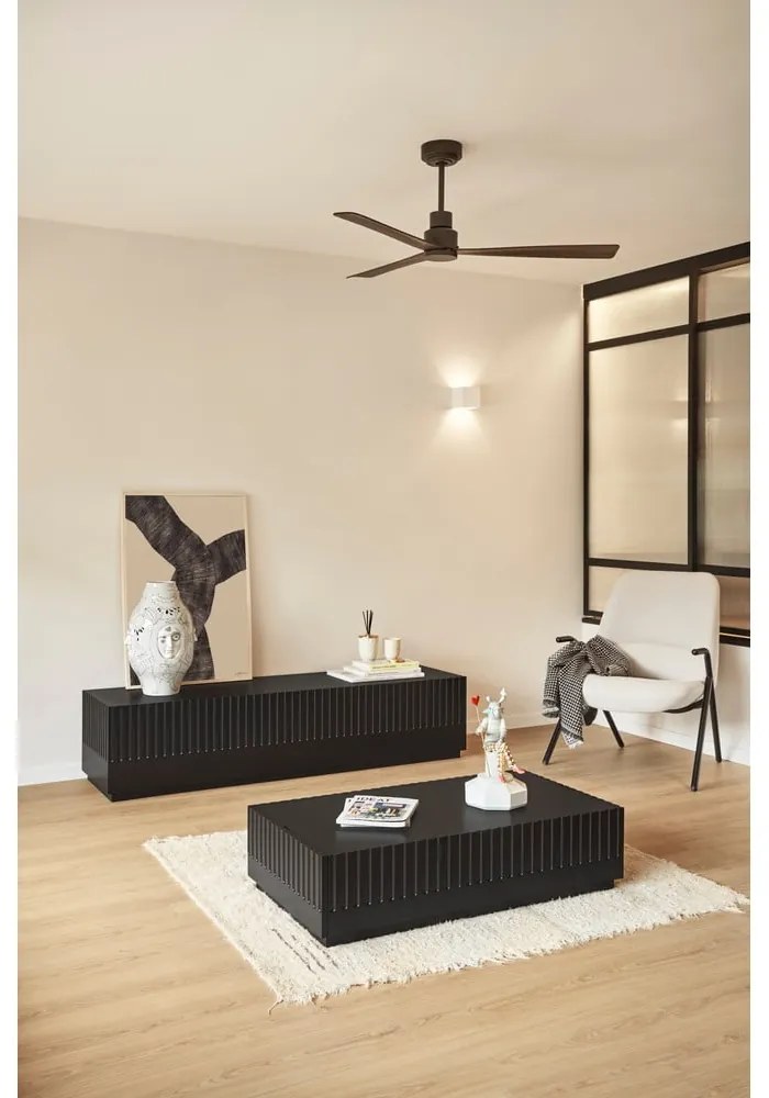 Čierny konferenčný stolík s 2 zásuvkami Teulat Doric