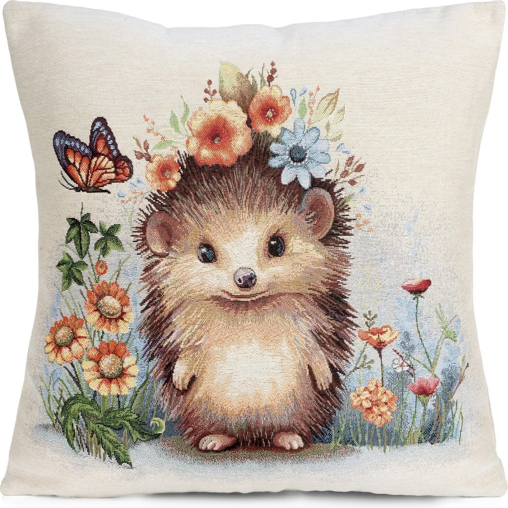 GOBELÍNOVÁ DEKORAČNÁ OBLIEČKA NA VANKÚŠ QUIFF 45X45 CM VZOROVANÁ