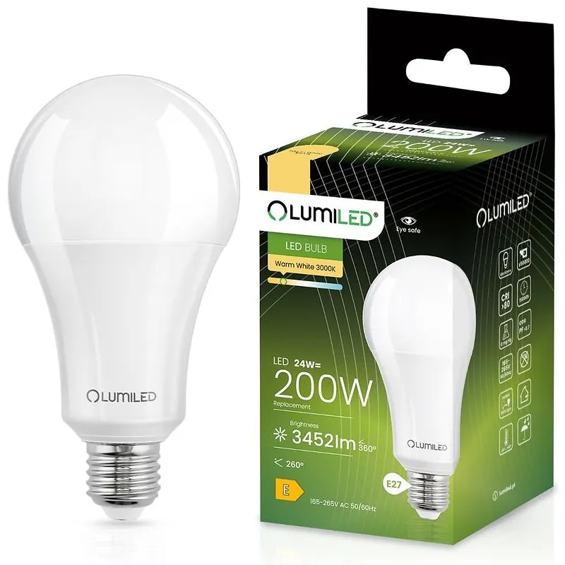 Žiarovka LED A95 24W 200W E27 3452LM 3000K