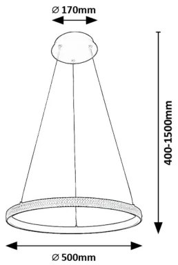 Rabalux 72258 - LED Luster na lanku GRETE LED/32W/230V 3000K