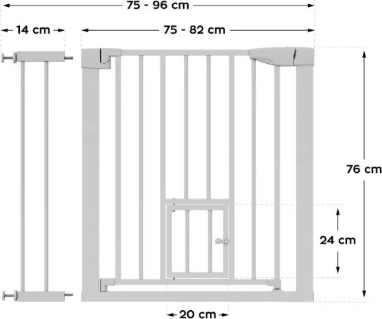 Bezpečnostná zábrana Guardian 2.0 biela