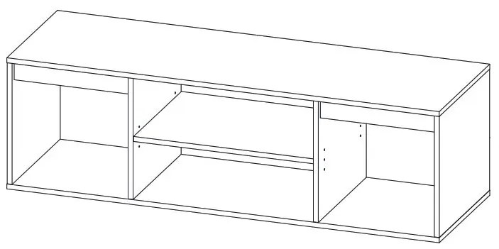 TV stolík Norman TV-E-2D - biela / dub wotan