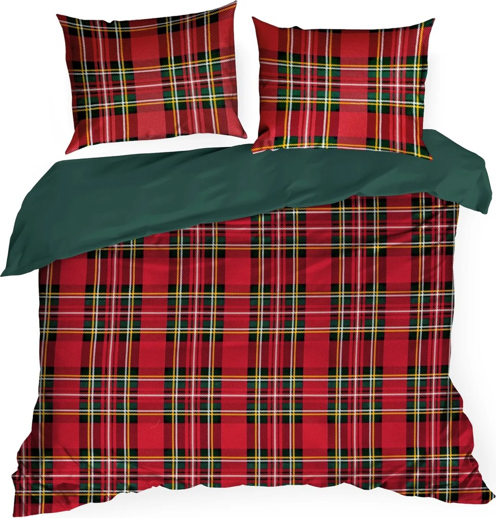 VIANOČNÉ RENFORCÉ OBLIEČKY JENNY 140X200 CM, 1 KS 70X80 CM VZOROVANÉ