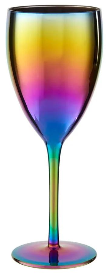 Sada 4 pohárov na víno s dúhovým efektom Premier Housowares Rainbow, 473 ml