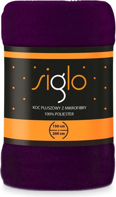 Mikroplyšová deka SIGLO čučoriedková 200 x 220 cm