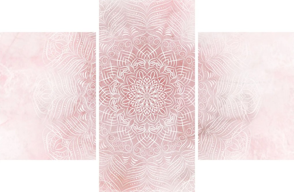 Obraz - Ružová mandala (90x60 cm)